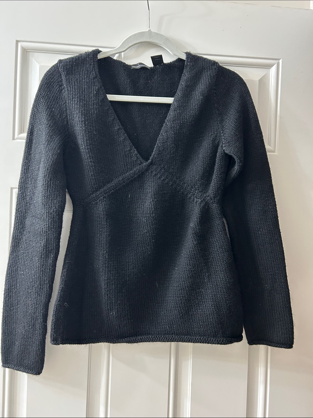 Moda International Black V-Neck Sweater